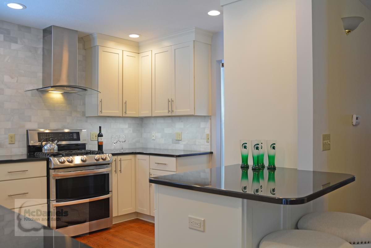 kitchen design with granite countertop