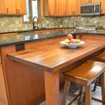 kitchen design with quartz countertop and wood table