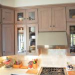 Glass front kitchen cabinets