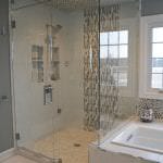 large frameless glass shower