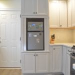 kitchen design with mini fridge