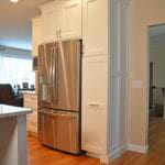 kitchen design with stainless refrigerator