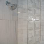 shower tile and showerhead