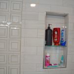shower with recessed storage niche