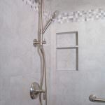 shower storage niche and showerhead