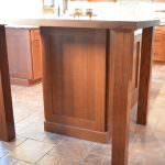 kitchen island with wood tabletop