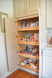 kitchen with pantry pull out storage